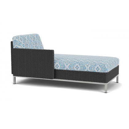 Lloyd Flanders™ Elements Right Arm Chaise with Loom Arm and Back - Charcoal