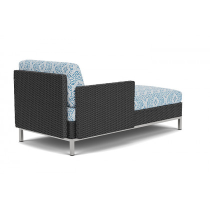 Lloyd Flanders™ Elements Right Arm Chaise with Loom Arm and Back - Charcoal