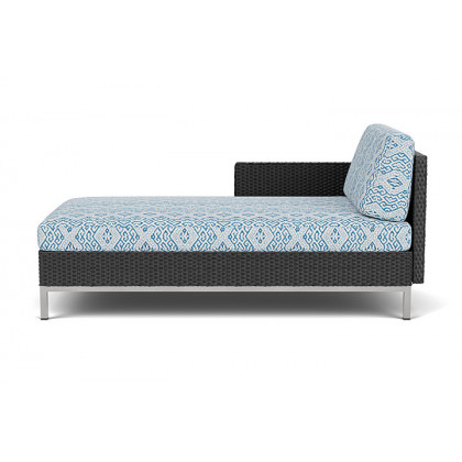 Lloyd Flanders™ Elements Right Arm Chaise with Loom Arm and Back - Charcoal