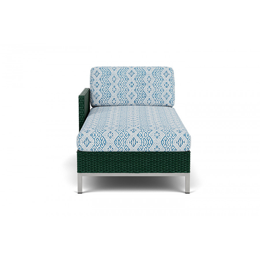 Lloyd Flanders™ Elements Right Arm Chaise with Loom Arm and Back - Woodland