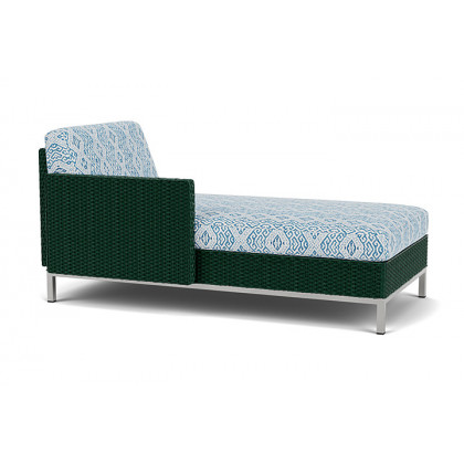 Lloyd Flanders™ Elements Right Arm Chaise with Loom Arm and Back - Woodland
