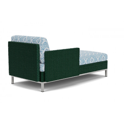 Lloyd Flanders™ Elements Right Arm Chaise with Loom Arm and Back - Woodland