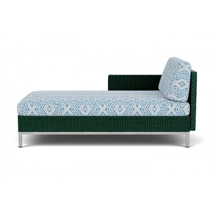 Lloyd Flanders™ Elements Right Arm Chaise with Loom Arm and Back - Woodland