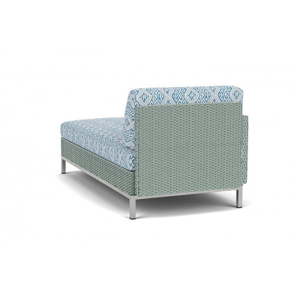 Lloyd Flanders™ Elements Right Arm Chaise with Loom Arm and Back - Sea Glass