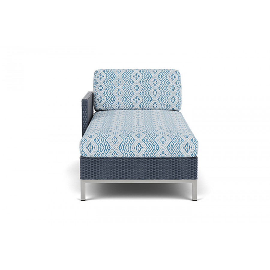 Lloyd Flanders™ Elements Right Arm Chaise with Loom Arm and Back - Denim Blue