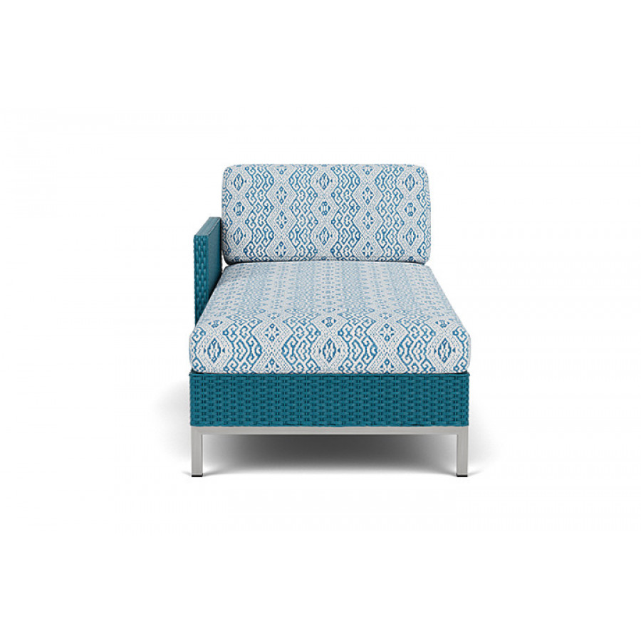 Lloyd Flanders™ Elements Right Arm Chaise with Loom Arm and Back - Peacock