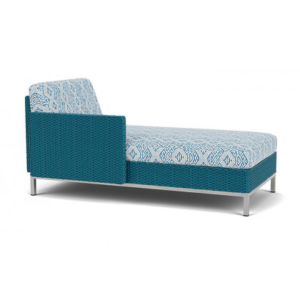Lloyd Flanders™ Elements Right Arm Chaise with Loom Arm and Back - Peacock