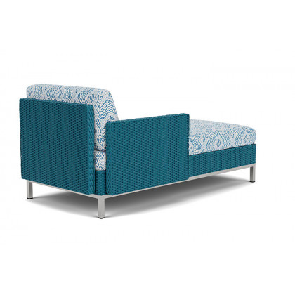 Lloyd Flanders™ Elements Right Arm Chaise with Loom Arm and Back - Peacock
