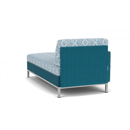 Lloyd Flanders™ Elements Right Arm Chaise with Loom Arm and Back - Peacock