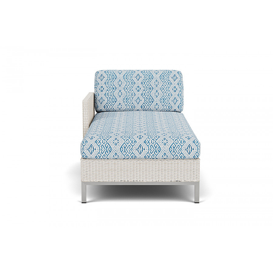 Lloyd Flanders™ Elements Right Arm Chaise with Loom Arm and Back - Antique White
