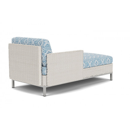 Lloyd Flanders™ Elements Right Arm Chaise with Loom Arm and Back - Antique White