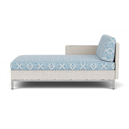 Lloyd Flanders™ Elements Right Arm Chaise with Loom Arm and Back - Antique White