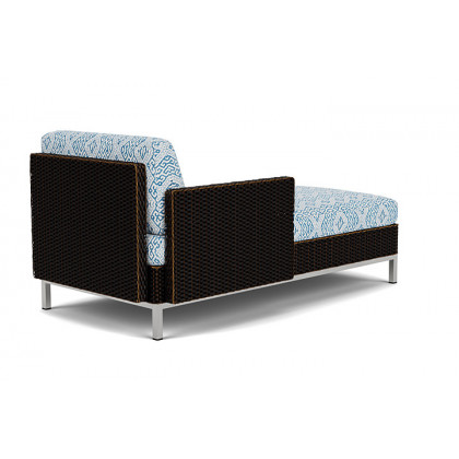 Lloyd Flanders™ Elements Right Arm Chaise with Loom Arm and Back - Mink