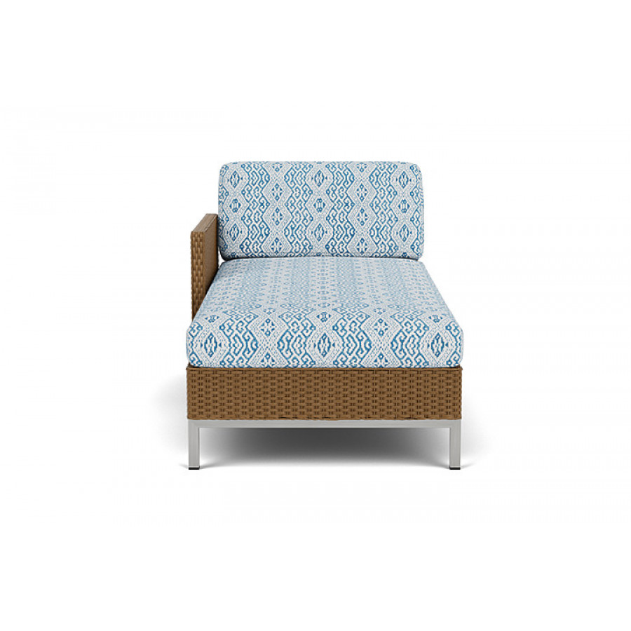 Lloyd Flanders™ Elements Right Arm Chaise with Loom Arm and Back - Hickory