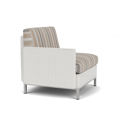 Lloyd Flanders™ Elements Right Arm Lounge Chair with Loom Arm and Back - Matte White