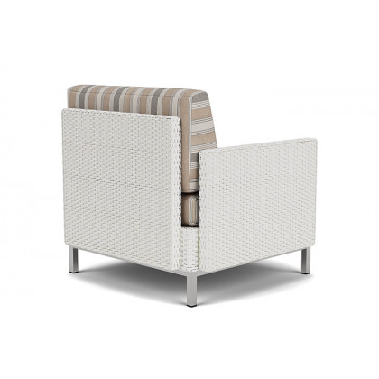 Lloyd Flanders™ Elements Right Arm Lounge Chair with Loom Arm and Back - Matte White
