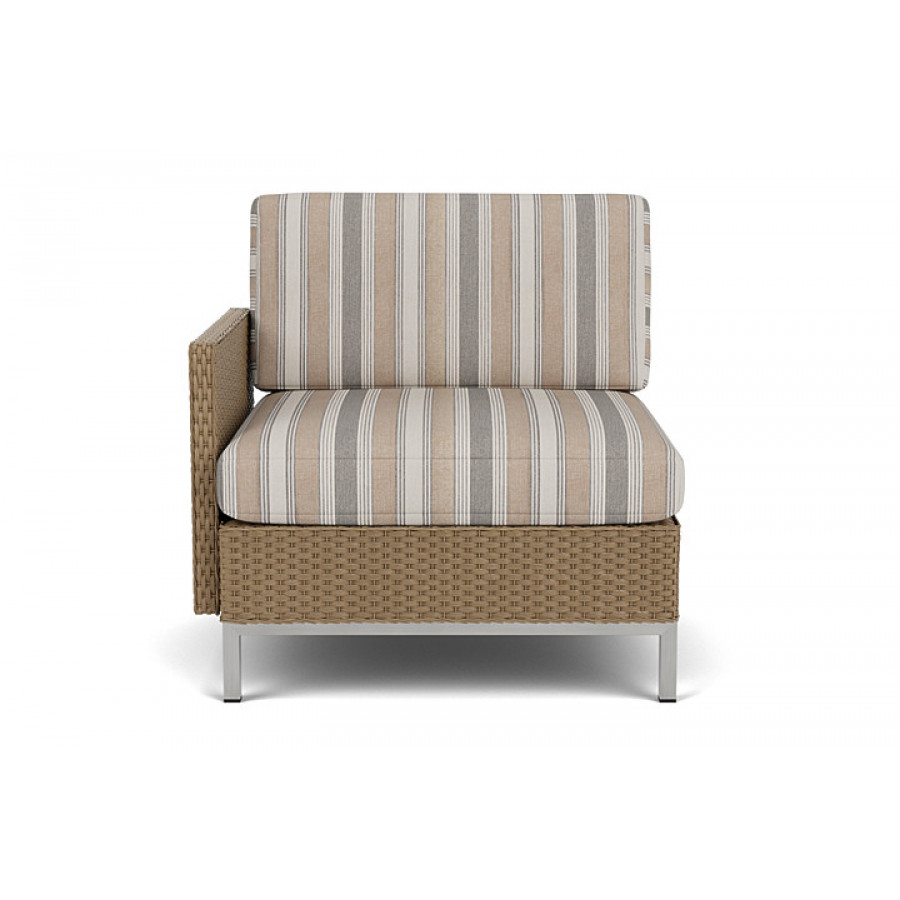 Lloyd Flanders™ Elements Right Arm Lounge Chair with Loom Arm and Back - Fawn