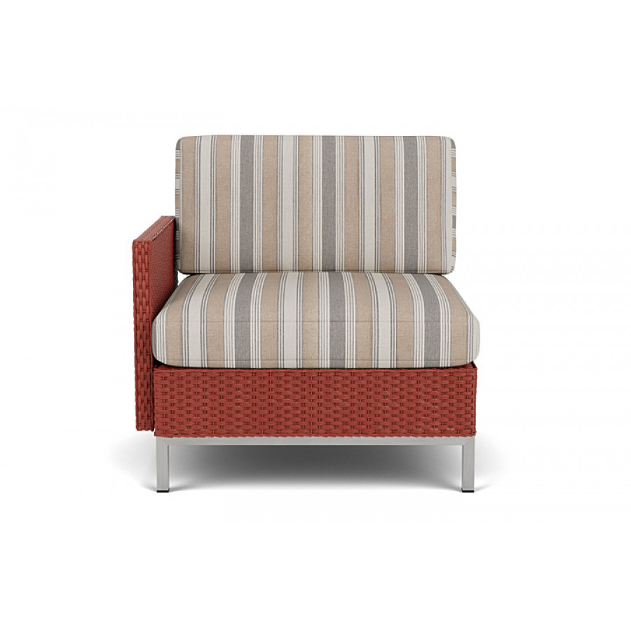 Lloyd Flanders™ Elements Right Arm Lounge Chair with Loom Arm and Back - Terracotta