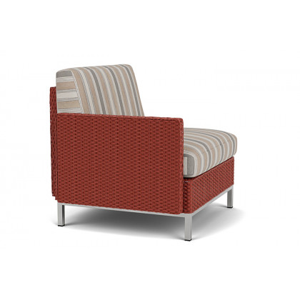 Lloyd Flanders™ Elements Right Arm Lounge Chair with Loom Arm and Back - Terracotta