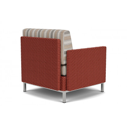 Lloyd Flanders™ Elements Right Arm Lounge Chair with Loom Arm and Back - Terracotta