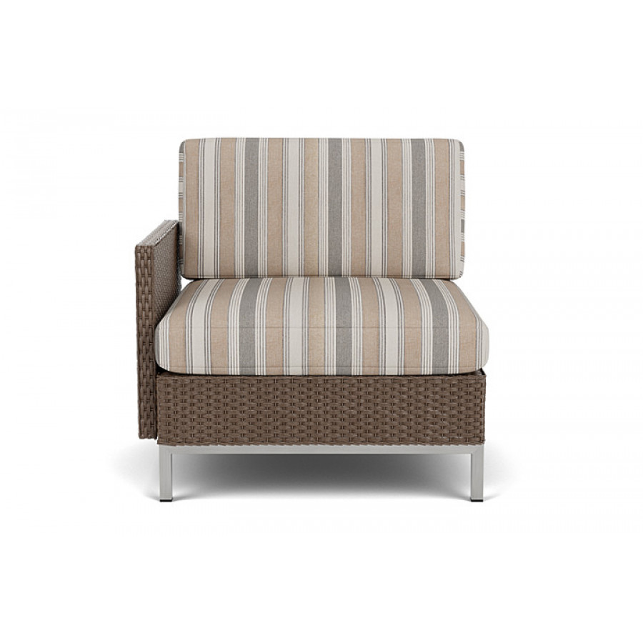 Lloyd Flanders™ Elements Right Arm Lounge Chair with Loom Arm and Back - Bark