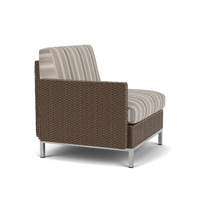 Lloyd Flanders™ Elements Right Arm Lounge Chair with Loom Arm and Back - Bark