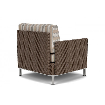 Lloyd Flanders™ Elements Right Arm Lounge Chair with Loom Arm and Back - Bark