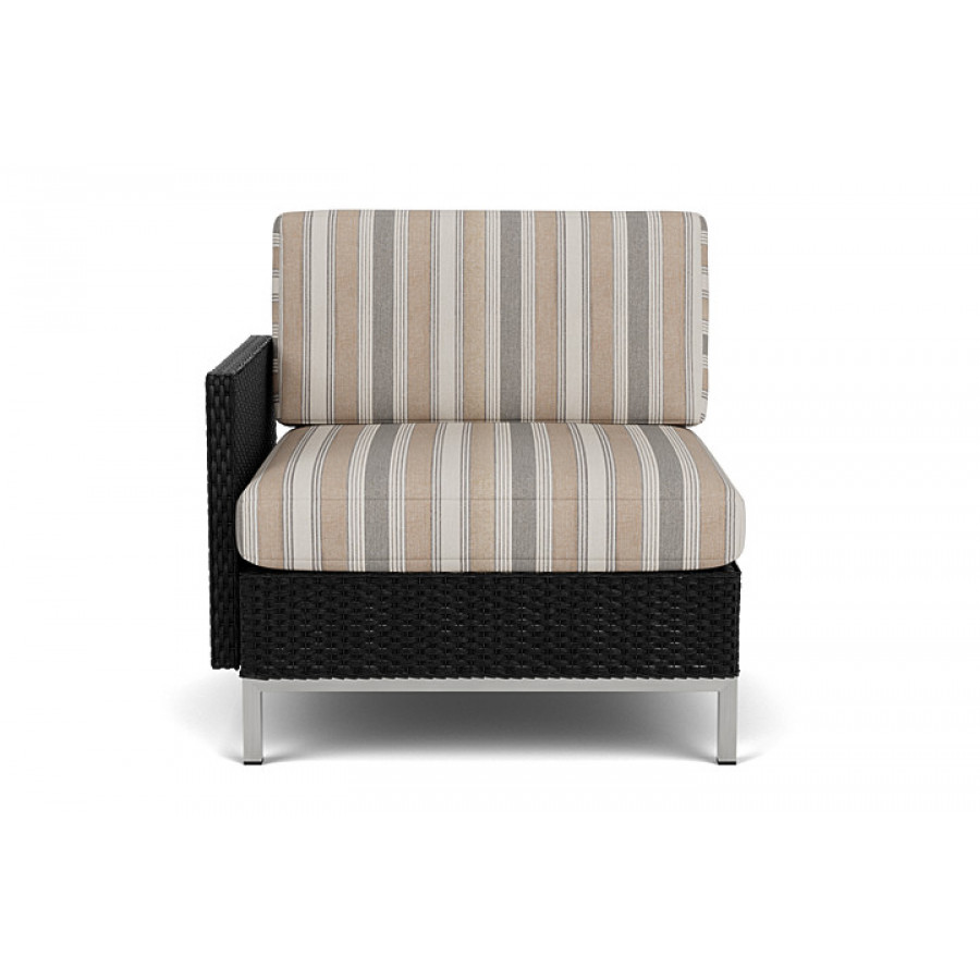 Lloyd Flanders™ Elements Right Arm Lounge Chair with Loom Arm and Back - Ebony