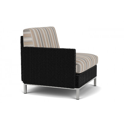 Lloyd Flanders™ Elements Right Arm Lounge Chair with Loom Arm and Back - Ebony