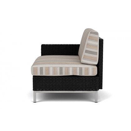Lloyd Flanders™ Elements Right Arm Lounge Chair with Loom Arm and Back - Ebony