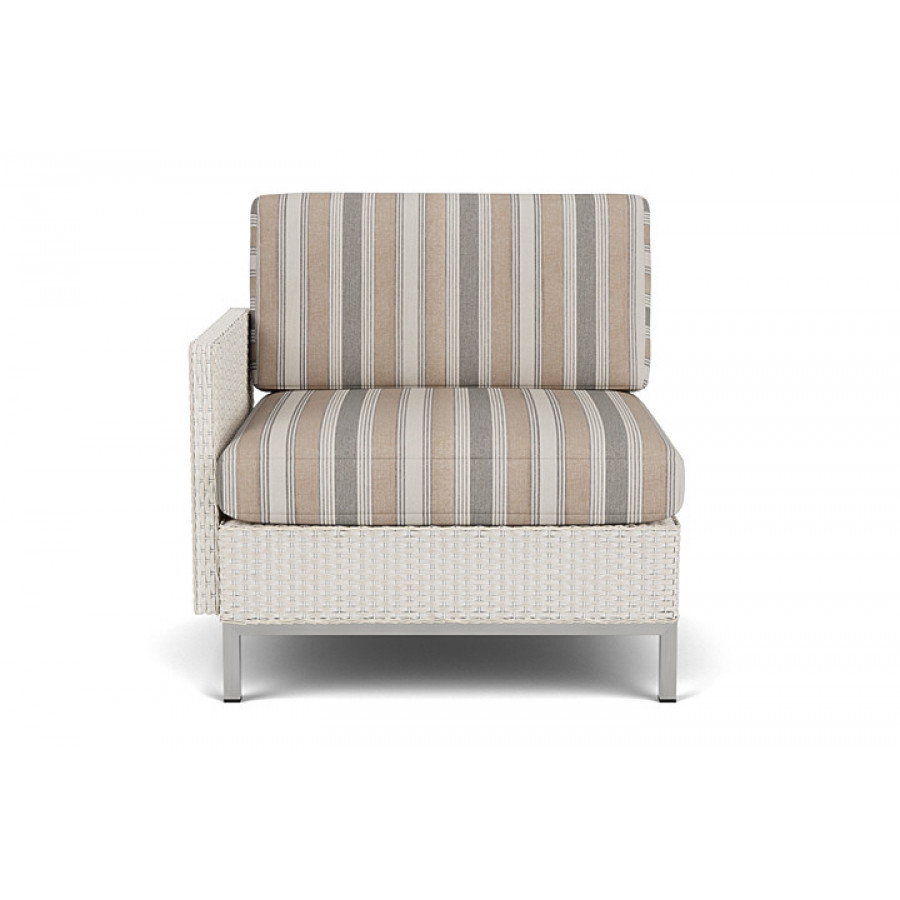 Lloyd Flanders™ Elements Right Arm Lounge Chair with Loom Arm and Back - Antique White