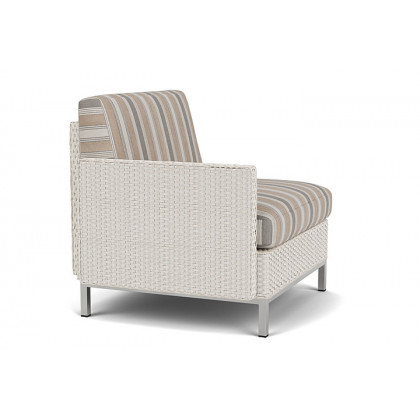Lloyd Flanders™ Elements Right Arm Lounge Chair with Loom Arm and Back - Antique White