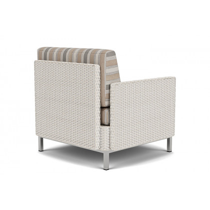 Lloyd Flanders™ Elements Right Arm Lounge Chair with Loom Arm and Back - Antique White