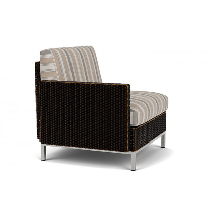 Lloyd Flanders™ Elements Right Arm Lounge Chair with Loom Arm and Back - Mink