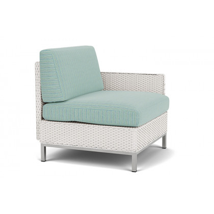 Lloyd Flanders™ Elements  Left Arm Lounge Chair with Loom Arm and Back - White