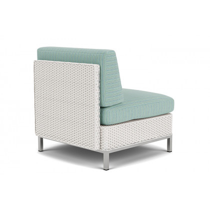 Lloyd Flanders™ Elements  Left Arm Lounge Chair with Loom Arm and Back - White