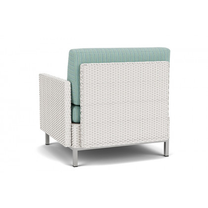 Lloyd Flanders™ Elements  Left Arm Lounge Chair with Loom Arm and Back - White