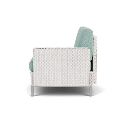 Lloyd Flanders™ Elements  Left Arm Lounge Chair with Loom Arm and Back - White