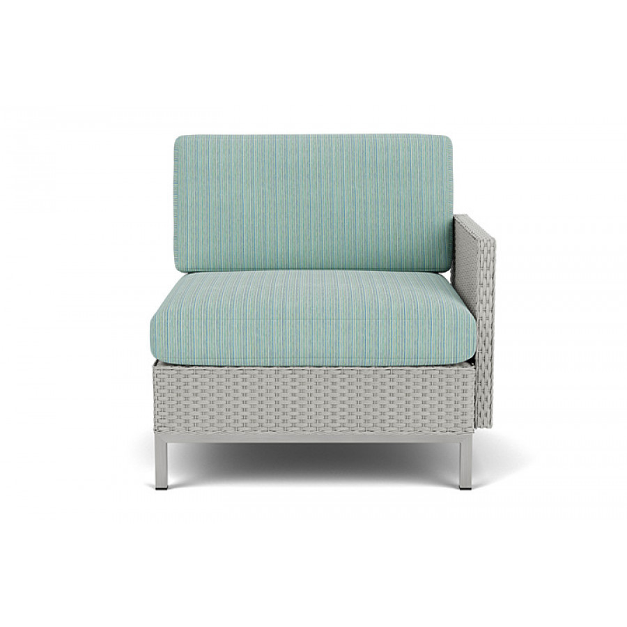 Lloyd Flanders™ Elements  Left Arm Lounge Chair with Loom Arm and Back - Platinum