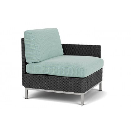 Lloyd Flanders™ Elements  Left Arm Lounge Chair with Loom Arm and Back - Charcoal