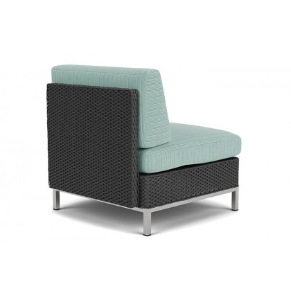 Lloyd Flanders™ Elements  Left Arm Lounge Chair with Loom Arm and Back - Charcoal