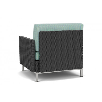 Lloyd Flanders™ Elements  Left Arm Lounge Chair with Loom Arm and Back - Charcoal