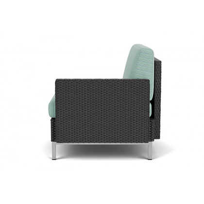 Lloyd Flanders™ Elements  Left Arm Lounge Chair with Loom Arm and Back - Charcoal