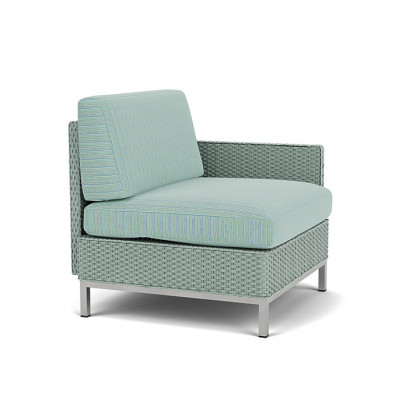 Lloyd Flanders™ Elements  Left Arm Lounge Chair with Loom Arm and Back - Sea Glass
