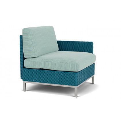Lloyd Flanders™ Elements  Left Arm Lounge Chair with Loom Arm and Back - Peacock