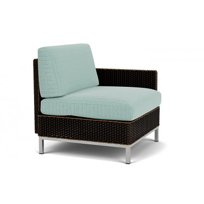 Lloyd Flanders™ Elements  Left Arm Lounge Chair with Loom Arm and Back - Mink