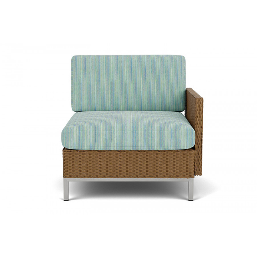 Lloyd Flanders™ Elements  Left Arm Lounge Chair with Loom Arm and Back - Hickory