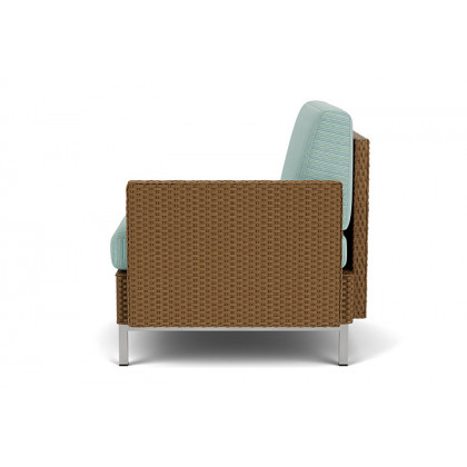 Lloyd Flanders™ Elements  Left Arm Lounge Chair with Loom Arm and Back - Hickory