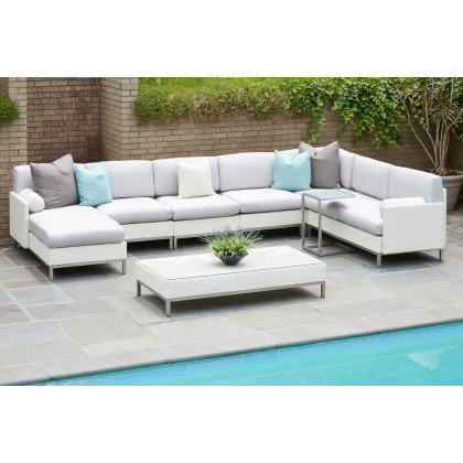 Lloyd Flanders™ Elements 60" Rectangular Cocktail Table - Ivory