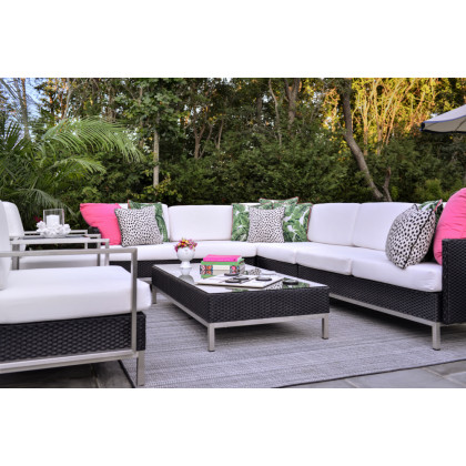 Lloyd Flanders™ Elements 60" Rectangular Cocktail Table - Ivory